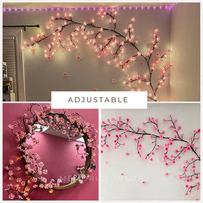 Cherry Blossom Twinkling Tree Lighted Vines for Room 🌙🌸 Decorate Your Home 🏡