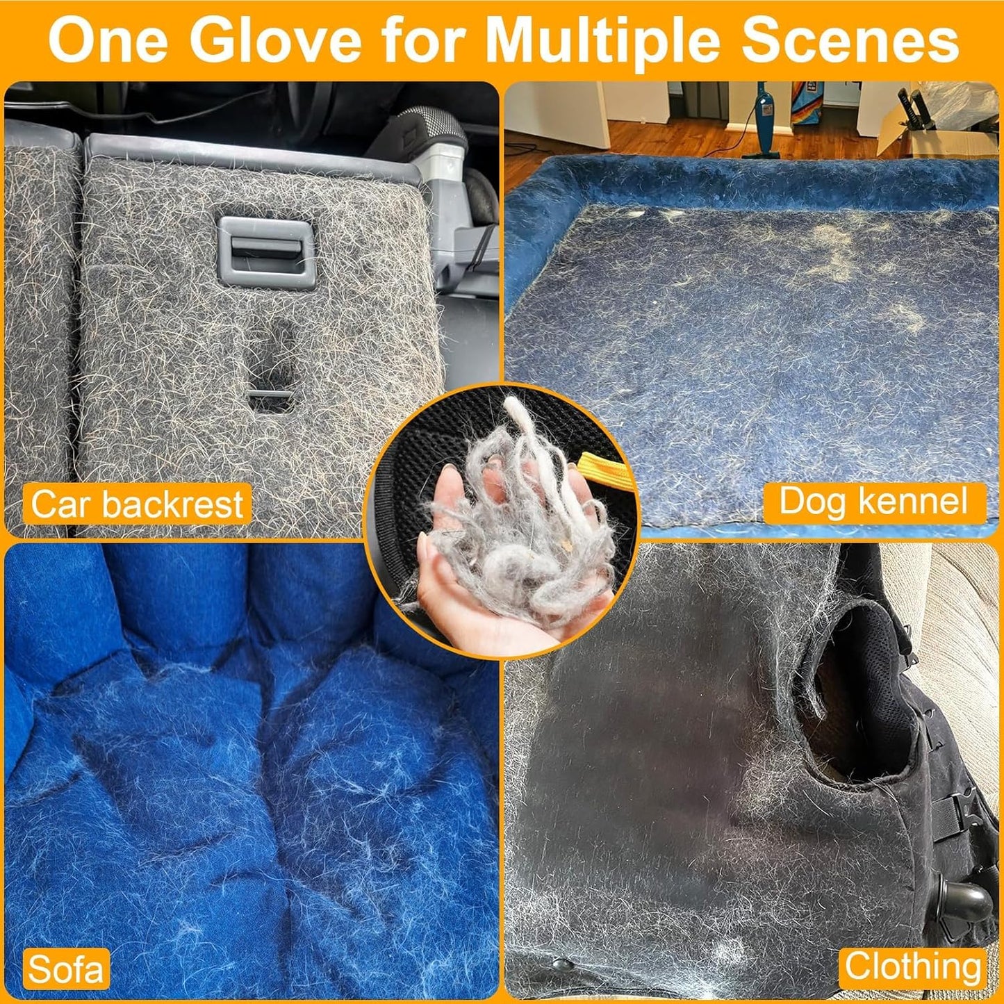 Pets Hair Remover Gloves Easy To Use (Buy 1 Get 1 Free)