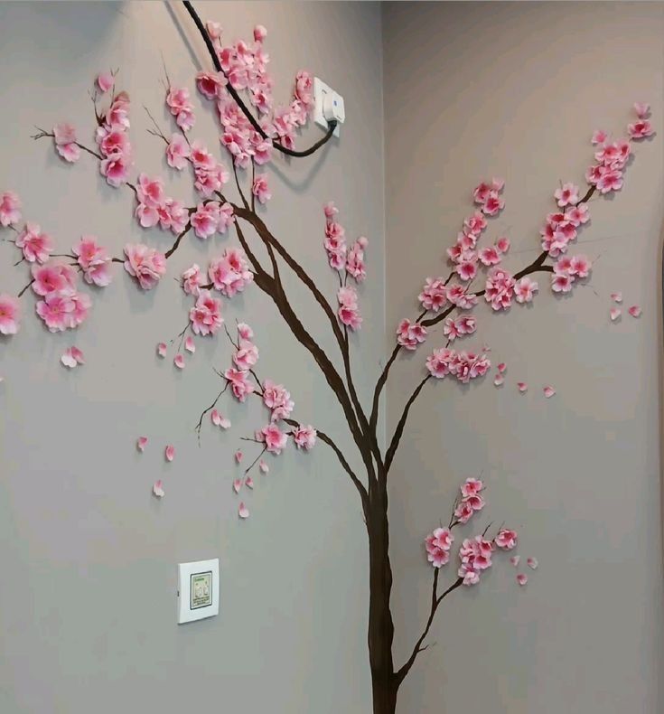 Cherry Blossom Twinkling Tree Lighted Vines for Room 🌙🌸 Decorate Your Home 🏡