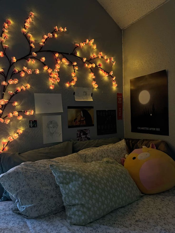 Cherry Blossom Twinkling Tree Lighted Vines for Room 🌙🌸 Decorate Your Home 🏡