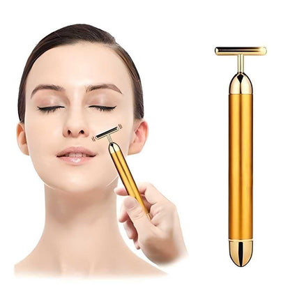 24K Gold Energy Beauty Bar Electric Facial Massage Roller 🌟50% OFF🌟