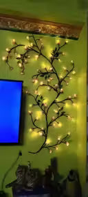 Cherry Blossom Twinkling Tree Lighted Vines for Room 🌙🌸 Decorate Your Home 🏡