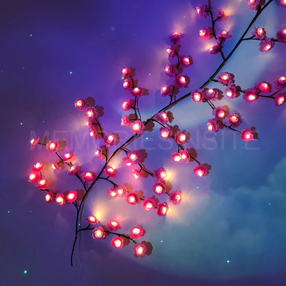 Cherry Blossom Twinkling Tree Lighted Vines for Room 🌙🌸 Decorate Your Home 🏡