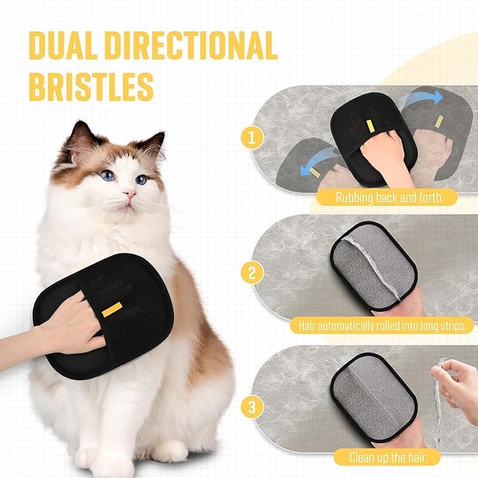 Pets Hair Remover Gloves Easy To Use (Buy 1 Get 1 Free)