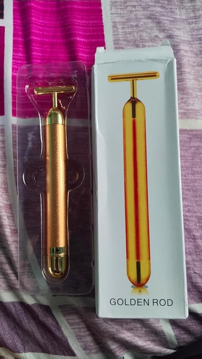 24K Gold Energy Beauty Bar Electric Facial Massage Roller 🌟50% OFF🌟