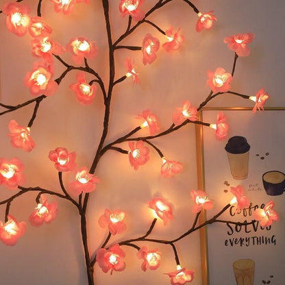 Cherry Blossom Twinkling Tree Lighted Vines for Room 🌙🌸 Decorate Your Home 🏡