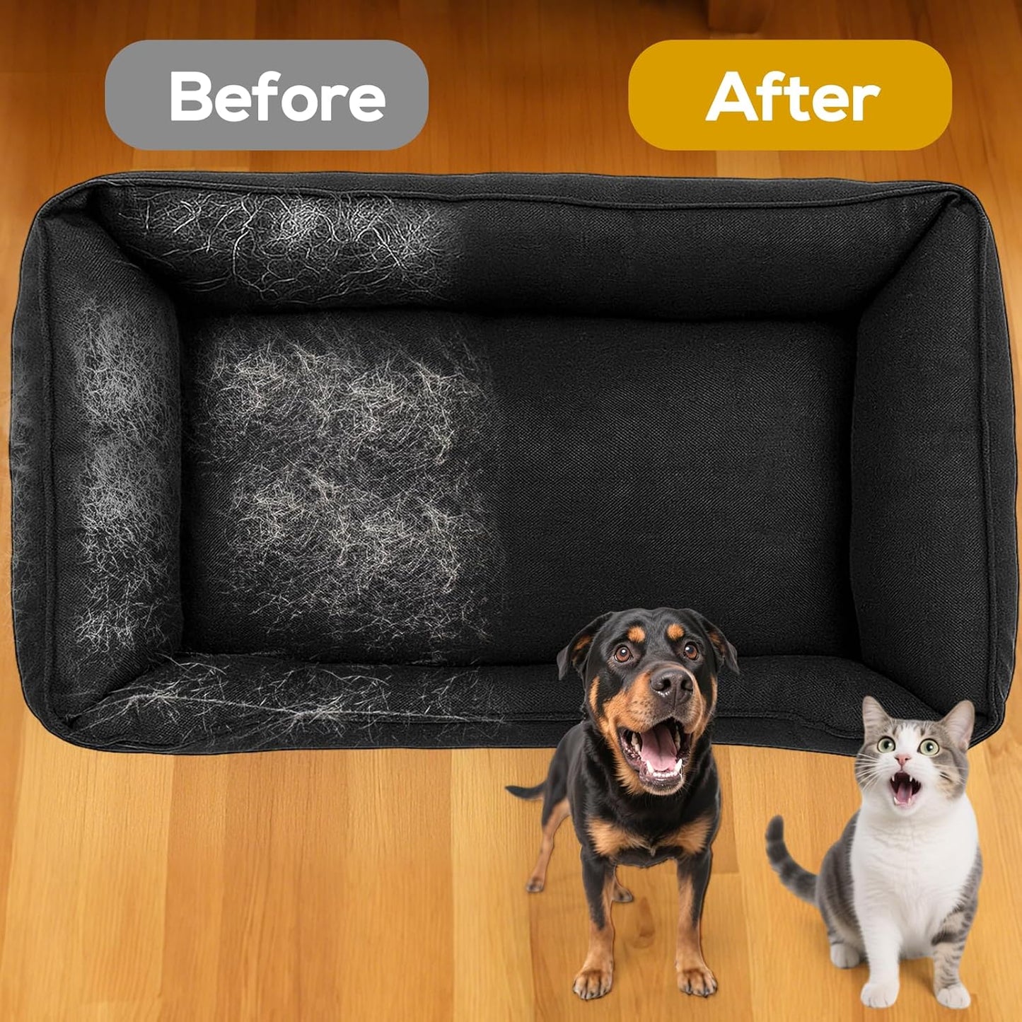 Pets Hair Remover Gloves Easy To Use (Buy 1 Get 1 Free)