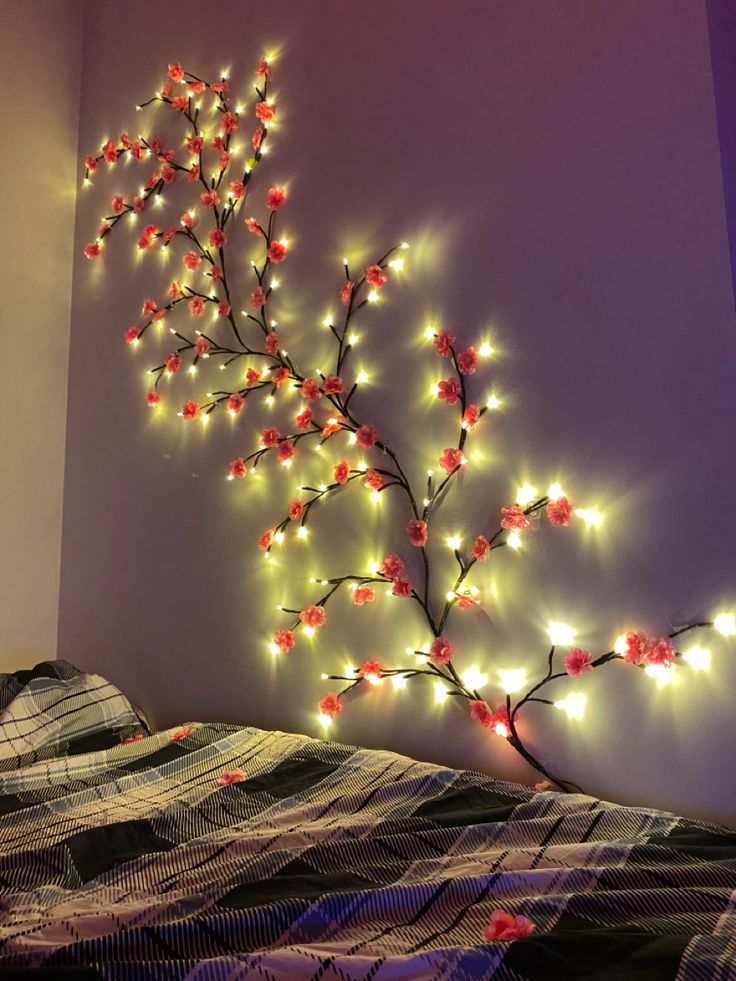 Cherry Blossom Twinkling Tree Lighted Vines for Room 🌙🌸 Decorate Your Home 🏡