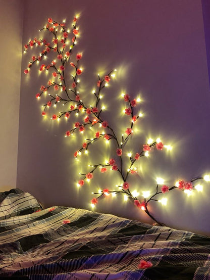 Cherry Blossom Twinkling Tree Lighted Vines for Room 🌙🌸 Decorate Your Home 🏡