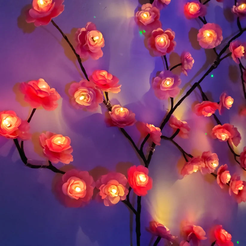 Cherry Blossom Twinkling Tree Lighted Vines for Room 🌙🌸 Decorate Your Home 🏡