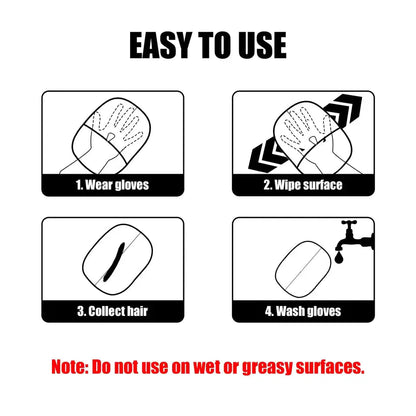 Pets Hair Remover Gloves Easy To Use (Buy 1 Get 1 Free)