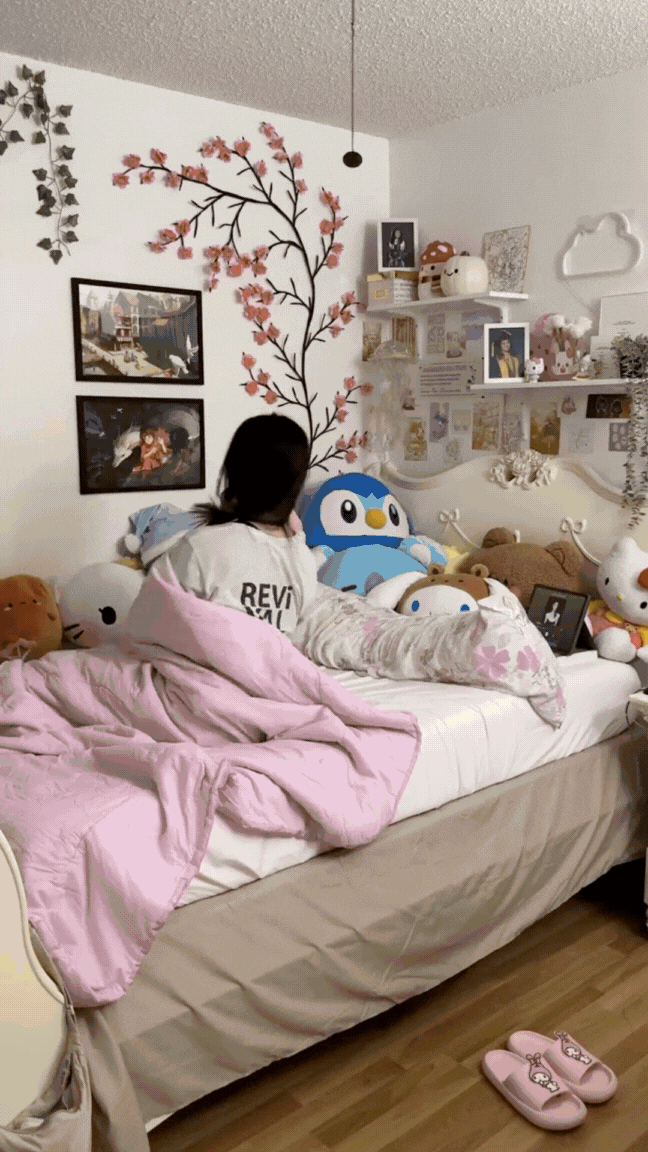 Cherry Blossom Twinkling Tree Lighted Vines for Room 🌙🌸 Decorate Your Home 🏡