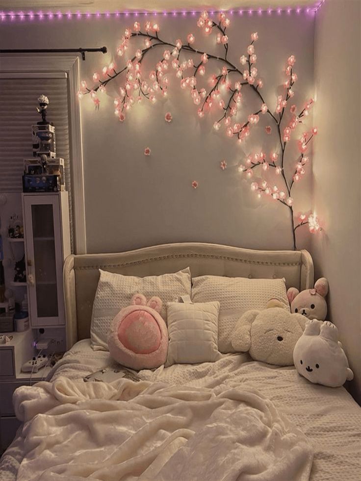 Cherry Blossom Twinkling Tree Lighted Vines for Room 🌙🌸 Decorate Your Home 🏡