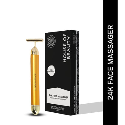 24K Gold Energy Beauty Bar Electric Facial Massage Roller 🌟50% OFF🌟