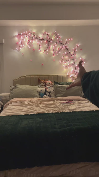 Cherry Blossom Twinkling Tree Lighted Vines for Room 🌙🌸 Decorate Your Home 🏡