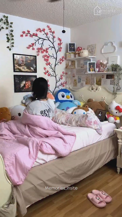 Cherry Blossom Twinkling Tree Lighted Vines for Room 🌙🌸 Decorate Your Home 🏡