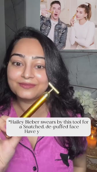 24K Gold Energy Beauty Bar Electric Facial Massage Roller 🌟50% OFF🌟