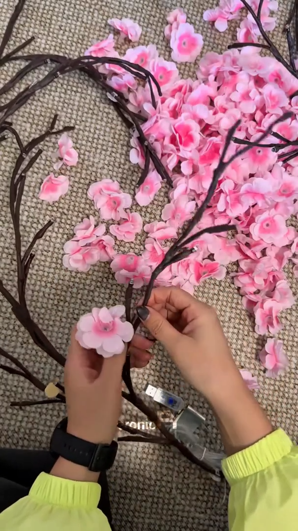 Cherry Blossom Twinkling Tree Lighted Vines for Room 🌙🌸 Decorate Your Home 🏡