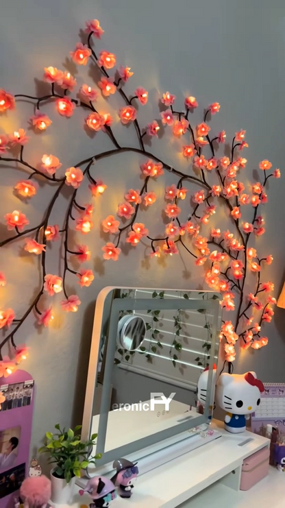 Cherry Blossom Twinkling Tree Lighted Vines for Room 🌙🌸 Decorate Your Home 🏡